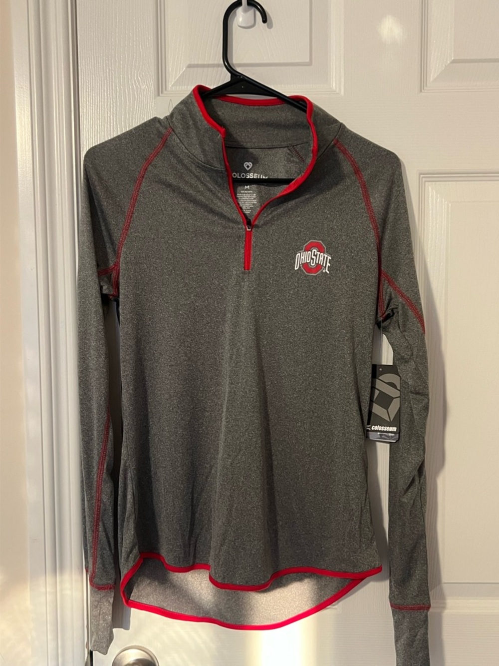 Colosseum Gray & Red Women's 1/4 Zip Pullover